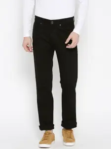 Pepe Jeans Men Black Holborne Regular Fit Low-Rise Clean Look Stretchable Jeans