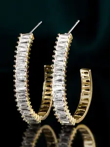 Rubans Gold-Plated Circular Hoop Earrings