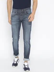 Pepe Jeans Men Navy Vapour Slim Fit Low-Rise Clean Look Stretchable Jeans