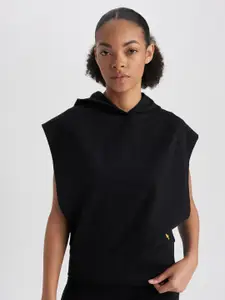 DeFacto Cotton Boxy Hooded Top
