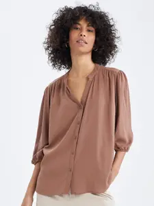 DeFacto Puff Sleeves Shirt Style Top