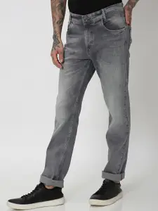 Mufti Men Straight Fit Mid-Rise Heavy Fade Clean Look Stretchable Jeans