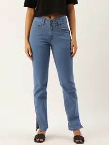 FOREVER 21 Women Light Fade Mid-Rise Stretchable Jeans