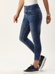FOREVER 21 Women Skinny Fit Heavy Fade Stretchable Jeans