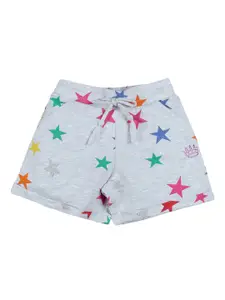 PLUM TREE Girls Conversational Printed Mid Rise Pure Cotton Shorts