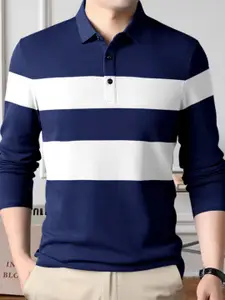 Eyebogler Striped Long Sleeve Cotton T-shirt