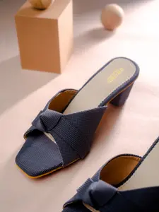 Anouk Open Toe Knotted Block Heels