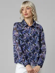 ONLY Onl Uex Pretty Ls Opaque Printed Casual Shirt