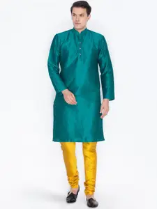 VASTRAMAY Mandarin Collar Kurta with Churidar