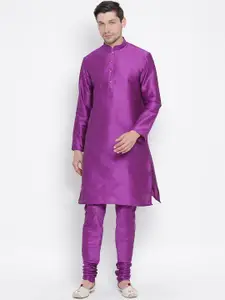 VASTRAMAY Mandarin Collar Kurta with Churidar