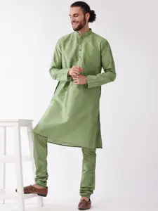 VASTRAMAY Mandarin Collar Kurta with Churidar