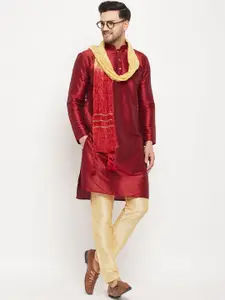 VASTRAMAY Men Regular Kurta with Pyjamas & With Dupatta