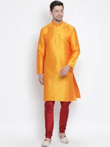 VASTRAMAY Mandarin Collar Kurta with Churidar