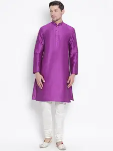 VASTRAMAY Mandarin Collar Kurta with Churidar