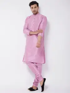 VASTRAMAY Mandarin Collar Kurta with Churidar