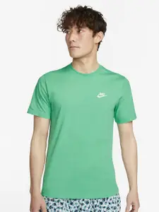 Nike Sportswear Club Logo Printed Cotton T-Shirt