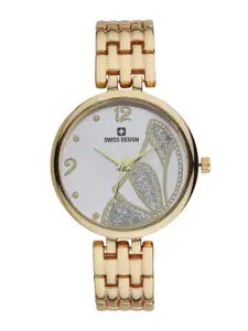 Swiss Design Women Printed Dial Watch & Bracelet Gift Set SDWJ23 Set-09