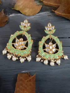 DASTOOR Brass-Plated Contemporary Drop Earrings