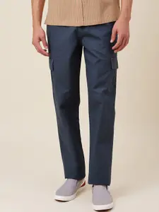 Fabindia Men Straight Fit Cotton Cargos Trousers