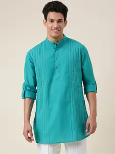 Fabindia Striped Pintucks Thread Work Cotton Kurta