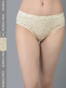 Dollar Missy Pack of 2 Printed Inner Elasticated Hipster Panty MMBB-121L-R3#Z#IE1-PO2