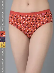 Dollar Missy Pack of 3 Deep Printed Outer Elasticated Hipster Panty MMBB-101P-R3#Z#OE5-PO3