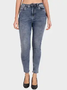 Roadster Women Grey Skinny Fit Mid-Rise Heavy Fade Clean Look Stretchable Jeans