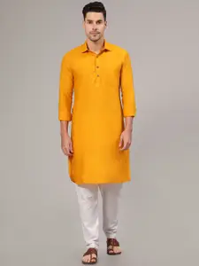 Murta Trends Shirt Collar Pathani Kurta With Pyjamas