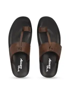 Azzaro Black Men Textured Comfort Sandals