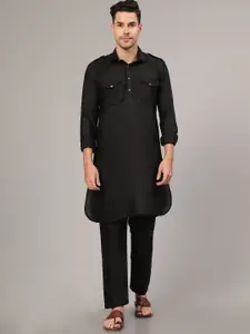 Murta Trends Shirt Collar Pathani Shape Kurta Sets