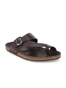 Azzaro Black Men Textured Comfort Sandals