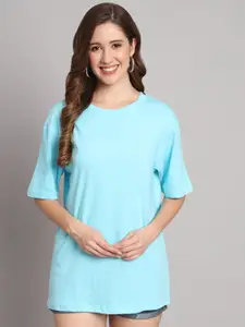 Funday Fashion Round Neck Organic Cotton Oversized T-shirt