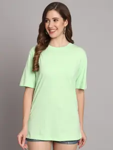 Funday Fashion Round Neck Organic Cotton Oversized T-shirt