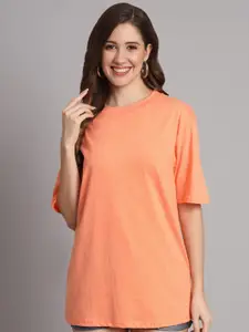 Funday Fashion Round Neck Organic Cotton Oversized T-shirt
