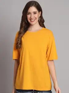Funday Fashion Round Neck Organic Cotton Oversized T-shirt
