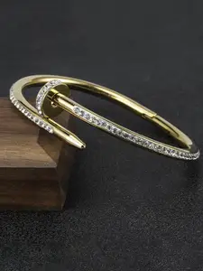 Jewels Galaxy Women Gold-Plated Cuff Bracelet