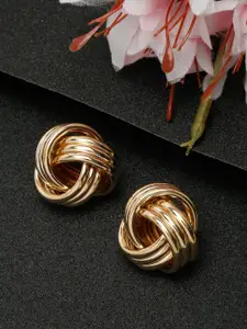 DressBerry Gold-Plated Contemporary Studs Earrings