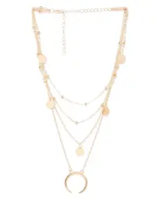 DressBerry Gold-Toned Gold-Plated Layered Necklace
