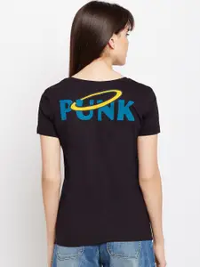 PUNK Graphic Printed Round Neck Cotton T-shirt