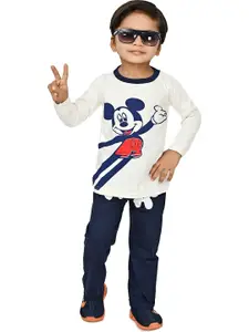 BAESD Boys Mickey Mouse Printed T-shirt With Trousers