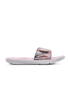 UNDER ARMOUR Women Graphic Printed Sliders with Brand Logo Detail