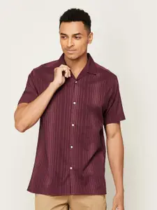 Melange by Lifestyle Opaque Vertical Striped Casual Shirt