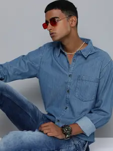 R.Code by The Roadster Life Co. R Code by The Roadster Life Co Men Pure Cotton Opaque Casual Shirt