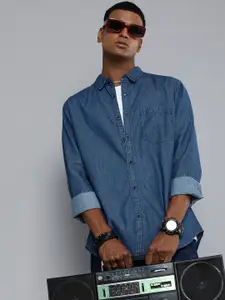 R.Code by The Roadster Life Co. R Code by The Roadster Life Co Men Pure Cotton Opaque Casual Shirt