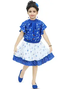 BAESD Girls Printed Top With Skirt