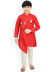 BAESD Boys Mandarin Collar Kurta with Pyjamas