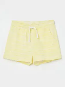 Fame Forever by Lifestyle Girls Mid Rise Striped Pure Cotton Shorts