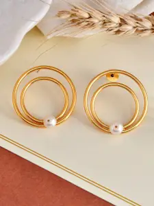 Silvermerc Designs Gold-Plated Circular Drop Earrings