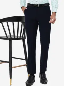 JB STUDIO Men Mid Rise Slim Fit Formal Trousers