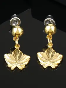 Estele Gold-Plated Contemporary Drop Earrings